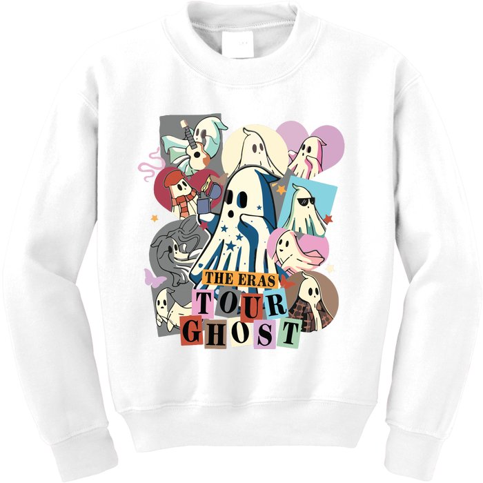 In My Spooky Era Groovy Hippie Halloween Ghost Kids Sweatshirt