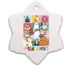 In My Spooky Era Groovy Hippie Halloween Ghost Ceramic Star Ornament