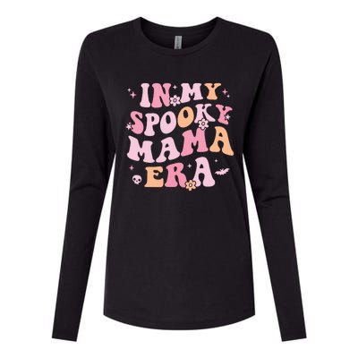 In My Spooky Mama Era Retro Halloween Witchy One Spooky Mom Womens Cotton Relaxed Long Sleeve T-Shirt