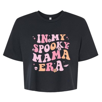 In My Spooky Mama Era Retro Halloween Witchy One Spooky Mom Bella+Canvas Jersey Crop Tee