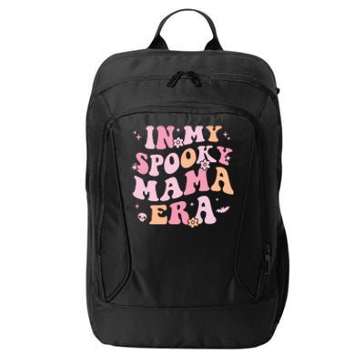 In My Spooky Mama Era Retro Halloween Witchy One Spooky Mom City Backpack