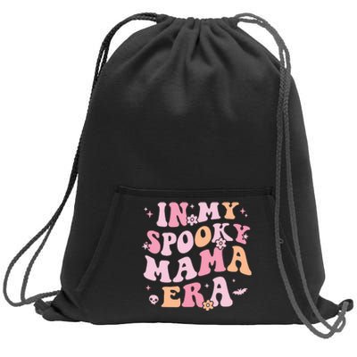 In My Spooky Mama Era Retro Halloween Witchy One Spooky Mom Sweatshirt Cinch Pack Bag