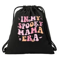 In My Spooky Mama Era Retro Halloween Witchy One Spooky Mom Drawstring Bag