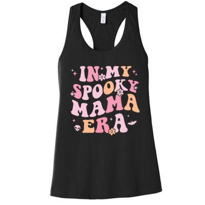 In My Spooky Mama Era Retro Halloween Witchy One Spooky Mom Women's Racerback Tank