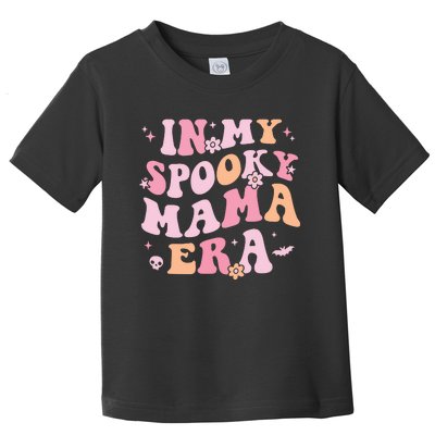 In My Spooky Mama Era Retro Halloween Witchy One Spooky Mom Toddler T-Shirt