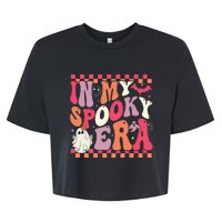 In My Spooky Era Groovy Hippie Halloween Ghost Bella+Canvas Jersey Crop Tee