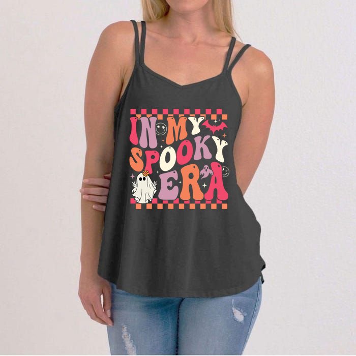 In My Spooky Era Groovy Hippie Halloween Ghost Women's Strappy Tank