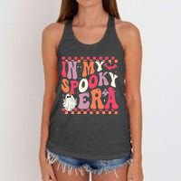 In My Spooky Era Groovy Hippie Halloween Ghost Women's Knotted Racerback Tank