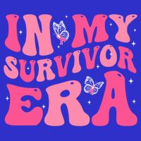 In My Survivor Era Groovy Retro Pink Breast Cancer Awareness Meaningful Gift Kids T-Shirt