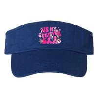 In My Survivor Era Pink Groovy Retro Breast Cancer Awareness Gift Valucap Bio-Washed Visor