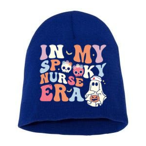 In My Spooky Nurse Era Funny Halloween Groovy Cute Gift Short Acrylic Beanie