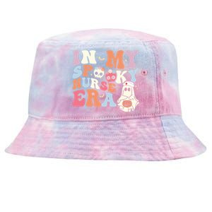 In My Spooky Nurse Era Funny Halloween Groovy Cute Gift Tie-Dyed Bucket Hat