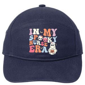 In My Spooky Nurse Era Funny Halloween Groovy Cute Gift 7-Panel Snapback Hat