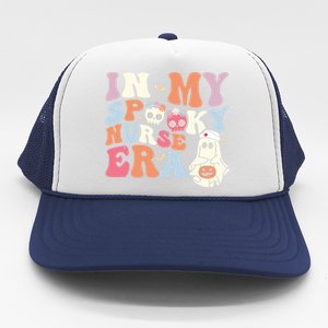 In My Spooky Nurse Era Funny Halloween Groovy Cute Gift Trucker Hat