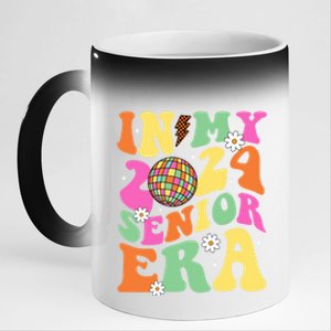 In My Senior Era Class Of 2024 Last Day School Graduate Meaningful Gift 11oz Black Color Changing Mug