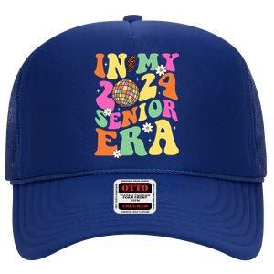 In My Senior Era Class Of 2024 Last Day School Graduate Meaningful Gift High Crown Mesh Back Trucker Hat