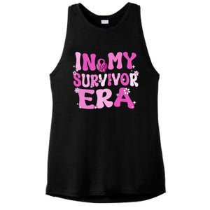 In My Survivor Era Retro Groovy Breast Cancer Awareness Meaningful Gift Ladies PosiCharge Tri-Blend Wicking Tank