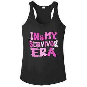 In My Survivor Era Retro Groovy Breast Cancer Awareness Meaningful Gift Ladies PosiCharge Competitor Racerback Tank