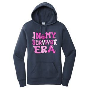 In My Survivor Era Retro Groovy Breast Cancer Awareness Meaningful Gift Women's Pullover Hoodie