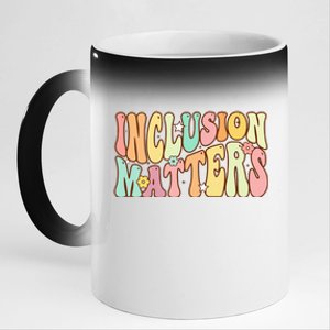 Inclusion Matters Special Education Autism Awareness Teacher 11oz Black Color Changing Mug