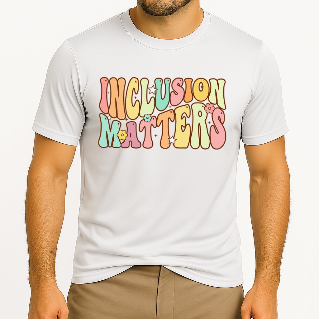Inclusion Matters Special Education Autism Awareness Teacher Cooling Performance Crew T-Shirt