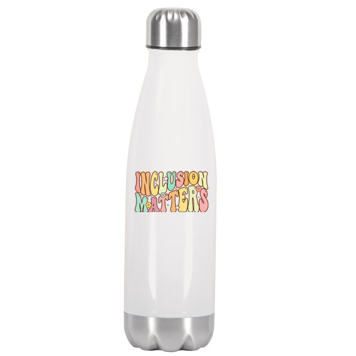 Inclusion Matters Special Education Autism Awareness Teacher Stainless Steel Insulated Water Bottle