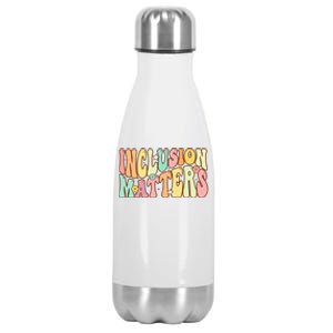 Inclusion Matters Special Education Autism Awareness Teacher Stainless Steel Insulated Water Bottle