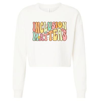 Inclusion Matters Special Education Autism Awareness Teacher Cropped Pullover Crew