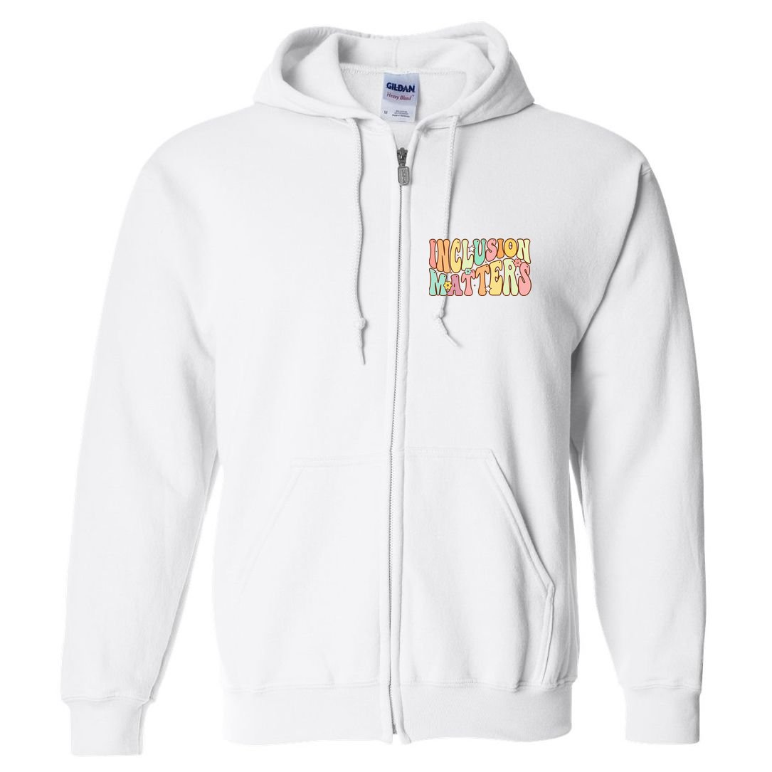 Inclusion Matters Special Education Autism Awareness Teacher Full Zip Hoodie