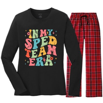 In My Sped Team Era Women's Long Sleeve Flannel Pajama Set 