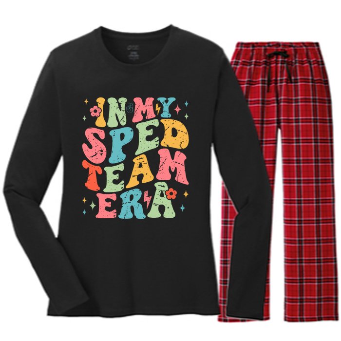 In My Sped Team Era Women's Long Sleeve Flannel Pajama Set 