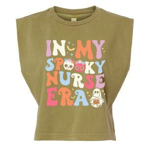 In My Spooky Nurse Era Halloween Groovy Witchy Spooky Nurse Garment-Dyed Women's Muscle Tee