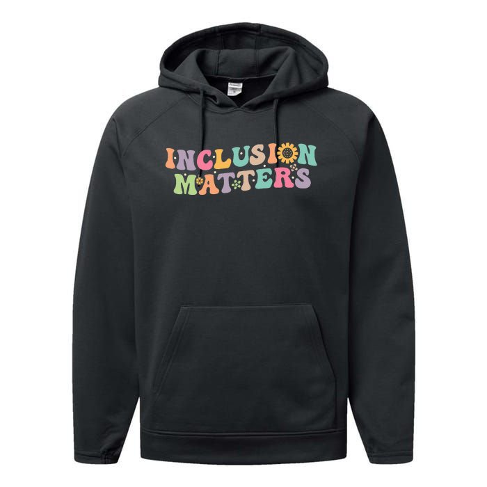 Inclusion Matters Special Education Autism Awareness Teacher Performance Fleece Hoodie