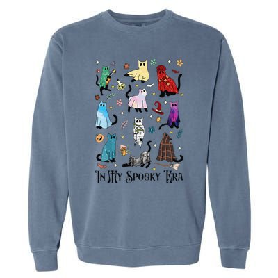 In My Spooky Era Cute Cat Halloween Tay Halloween Gift Garment-Dyed Sweatshirt