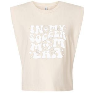 In My Soccer Mom Era Groovy Soccer Mama Garment-Dyed Women's Muscle Tee