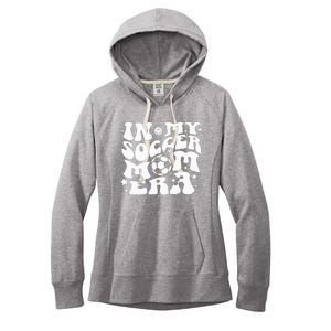 In My Soccer Mom Era Groovy Soccer Mama Women's Fleece Hoodie