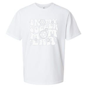 In My Soccer Mom Era Groovy Soccer Mama Sueded Cloud Jersey T-Shirt