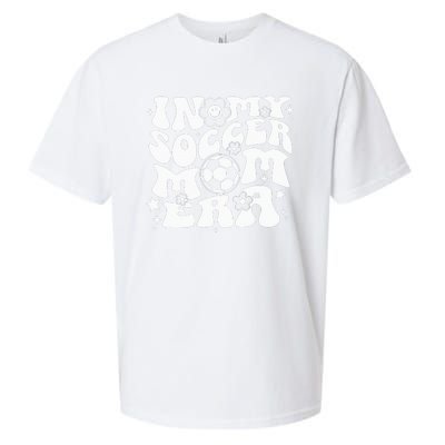 In My Soccer Mom Era Groovy Soccer Mama Sueded Cloud Jersey T-Shirt