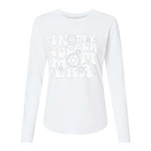 In My Soccer Mom Era Groovy Soccer Mama Womens Cotton Relaxed Long Sleeve T-Shirt