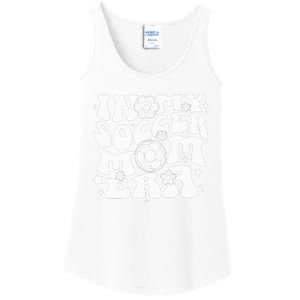 In My Soccer Mom Era Groovy Soccer Mama Ladies Essential Tank