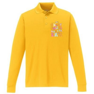 In My Social Worker Era School Social Worker Groovy Performance Long Sleeve Polo