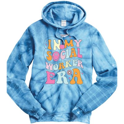 In My Social Worker Era School Social Worker Groovy Tie Dye Hoodie