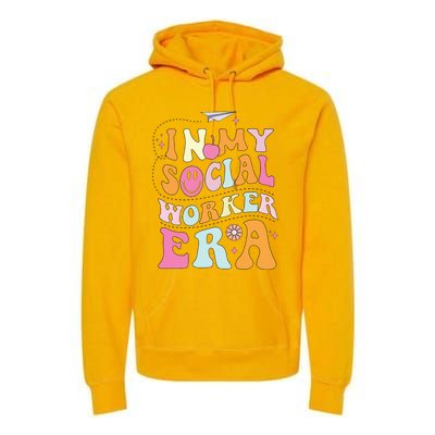 In My Social Worker Era School Social Worker Groovy Premium Hoodie