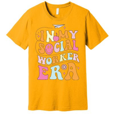 In My Social Worker Era School Social Worker Groovy Premium T-Shirt