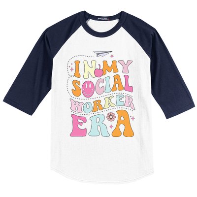 In My Social Worker Era School Social Worker Groovy Baseball Sleeve Shirt