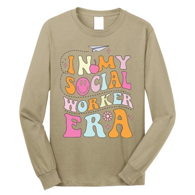 In My Social Worker Era School Social Worker Groovy Long Sleeve Shirt