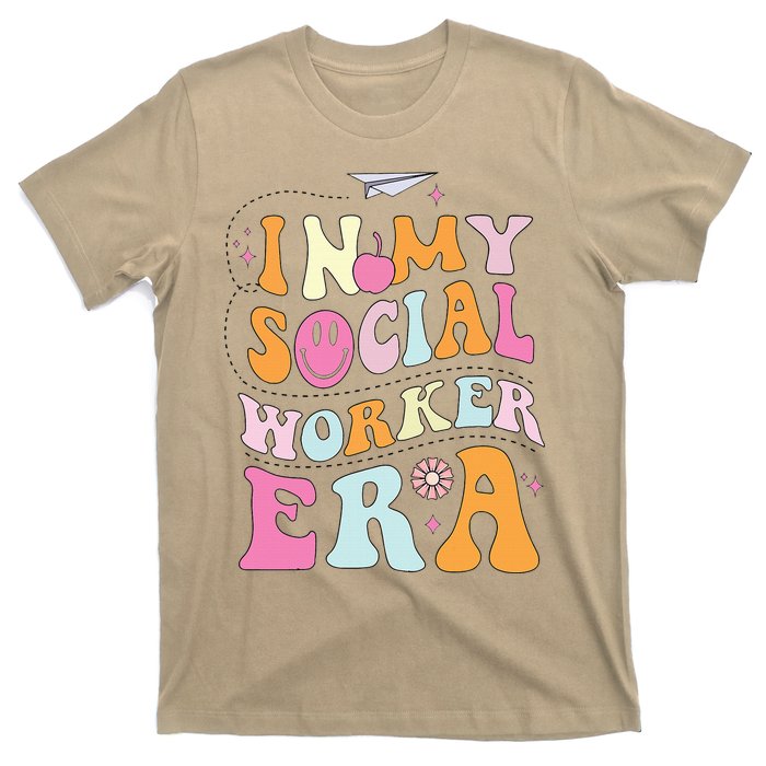 In My Social Worker Era School Social Worker Groovy T-Shirt