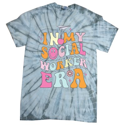 In My Social Worker Era School Social Worker Groovy Tie-Dye T-Shirt