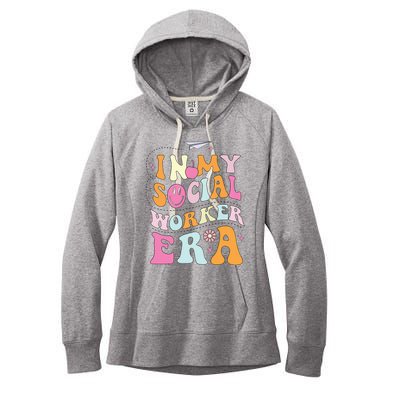 In My Social Worker Era School Social Worker Groovy Women's Fleece Hoodie