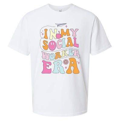 In My Social Worker Era School Social Worker Groovy Sueded Cloud Jersey T-Shirt